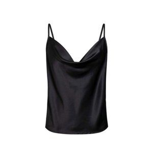 Miessial Spaghetti Straps V Neck Satin Camisole
